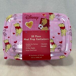 ‼️SOLD‼️Disney Winnie the Pooh Meal Prep Containers | 20 Piece BPA Free | Pink